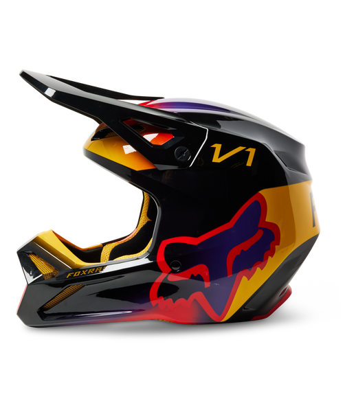 Casco Fox V1 Toxsyk  Dot/Ece [Blk] 29659-001